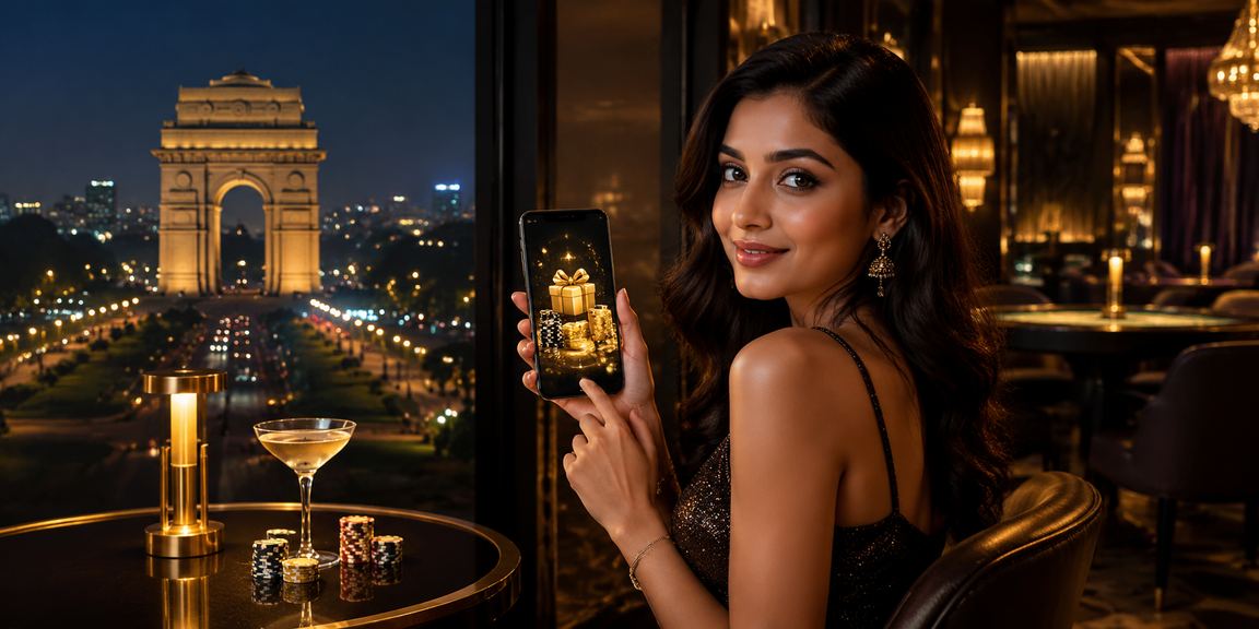 Indian player using mobile for Aviator game in Delhi