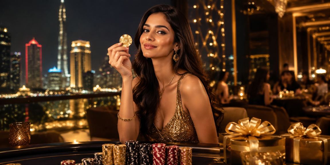 Indian model showing excitement for register bonus
